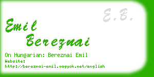 emil bereznai business card